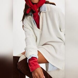 FREE PEOPLE We The Free Travis Polo/Ivory